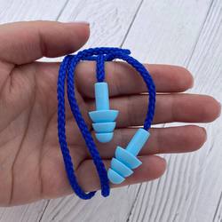 Силиконовые беруши со шнурком для сна, отдыха, самолета, плавания, с веревочкой, противошумные